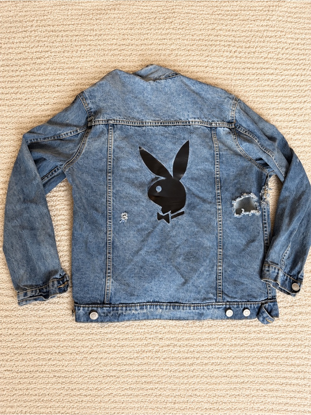 Playboy x PacSun Denim Jacket with Bunny Logo - Picture 3 of 4